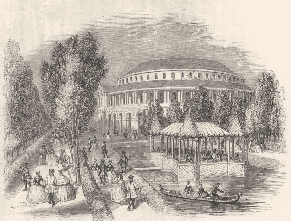 LONDON. Ranelagh Gardens, Rotunda, 1751 1845 old antique vintage print picture